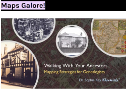 Walking With Your Ancestors: Mapping Strategies for Genealogists.